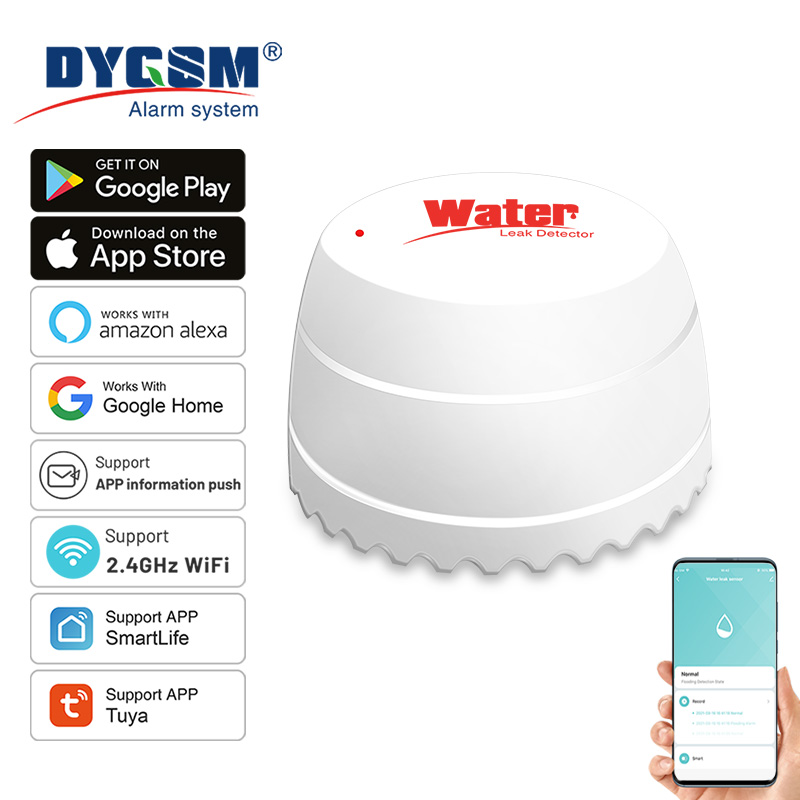 Wifi Water Leak Detector - Tuya WiFi Water Leak Detector Flood