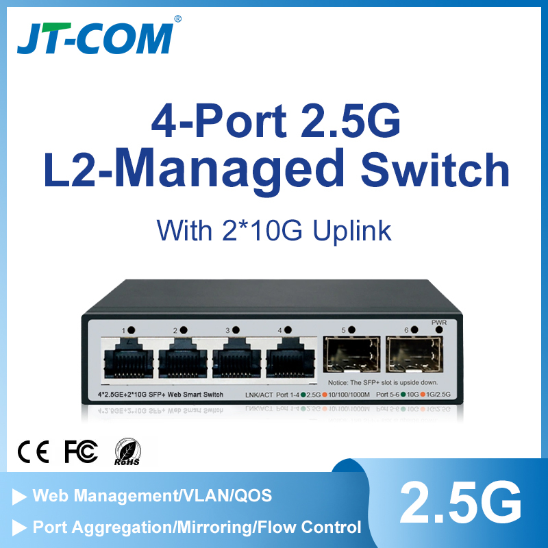 Smart Home Utilities - JT-COM 2.5GbE Smart Managed Switch 4
