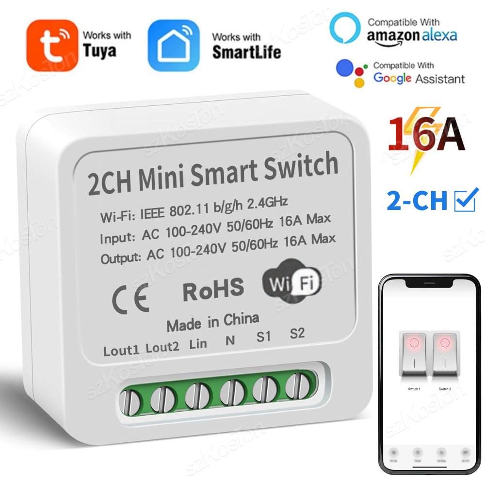 Tuya Smart Switch - 16A Tuya WiFi Smart Switch Module