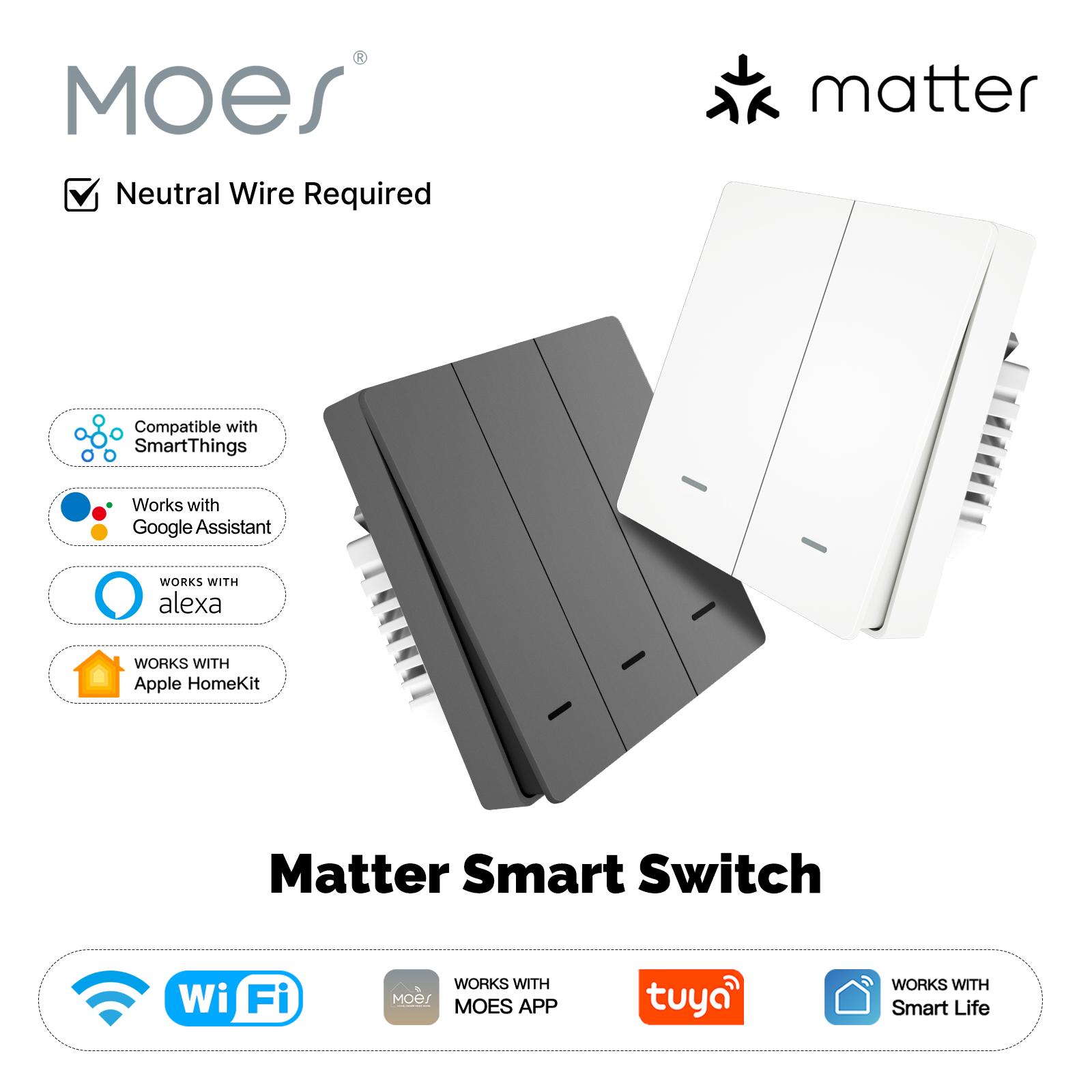 Tuya Smart Switch - MOES Matter Tuya WiFi Smart Light