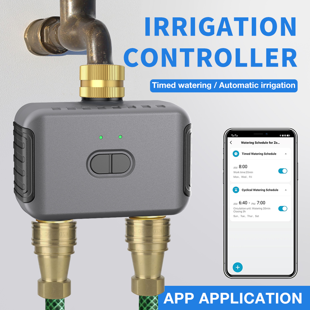 Smart Home Full System - Tuya 2 Zone Watering Timer Garden