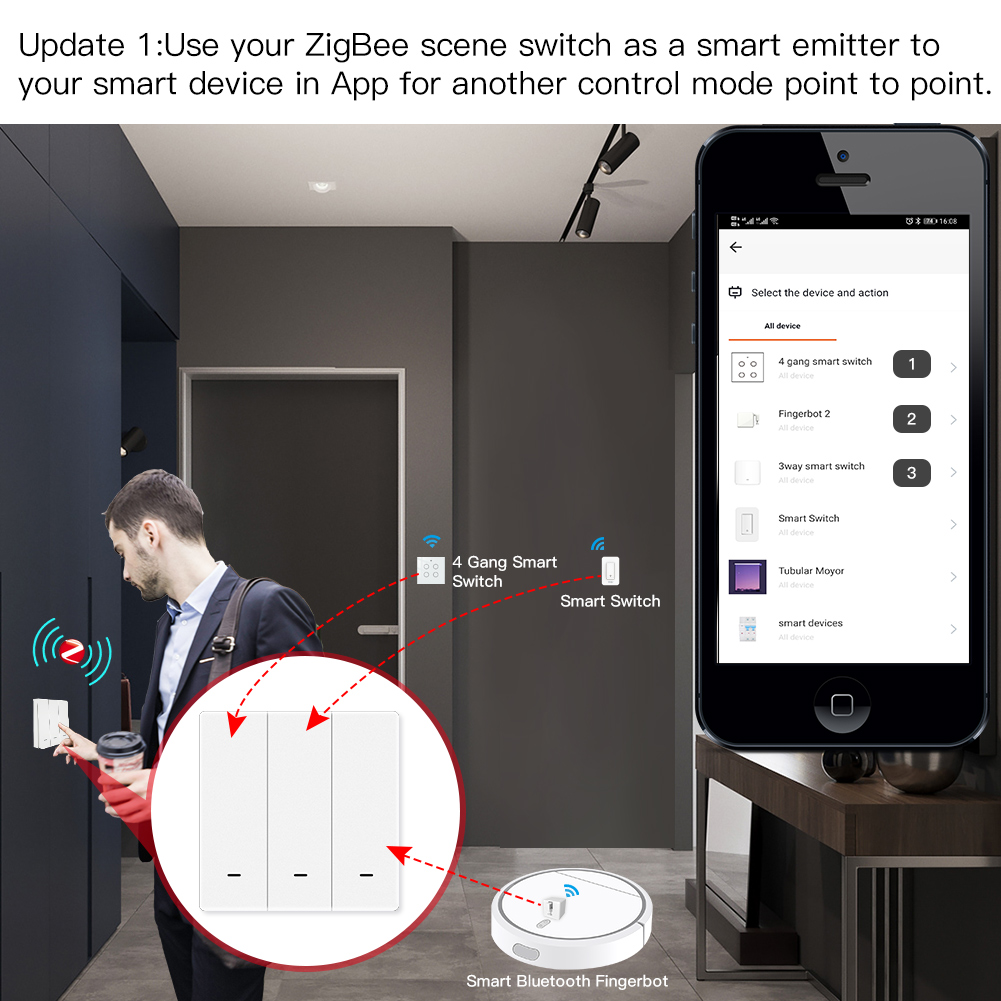 MOES Tuya ZigBee Scene Switch  - Tuya Smart Switch review and price
