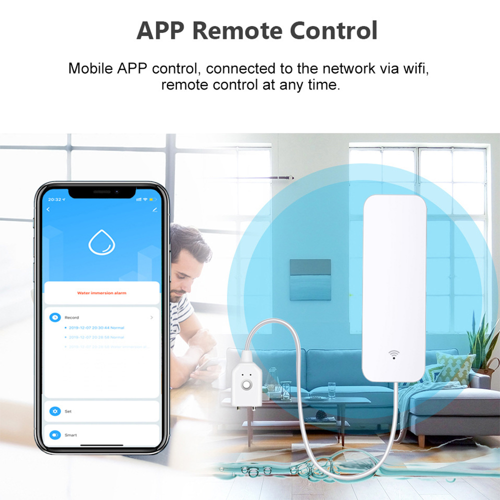 Tuya WiFi Water Leak Sensor, W - Wifi Water Leak Detector review and price