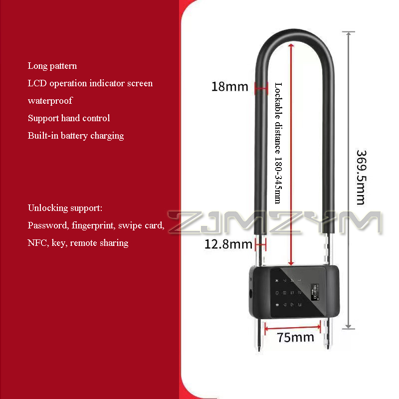 Fingerprint U-Type Lock Electr - Smart Door Lock review and price
