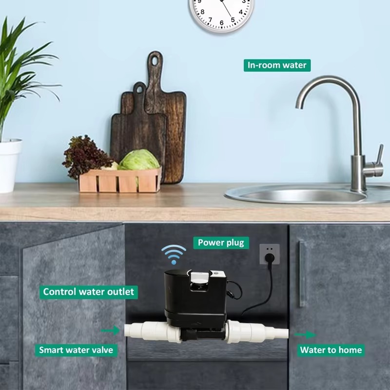 WiFi Smart Water Valve With Fl - Wifi Water Leak Detector review and price