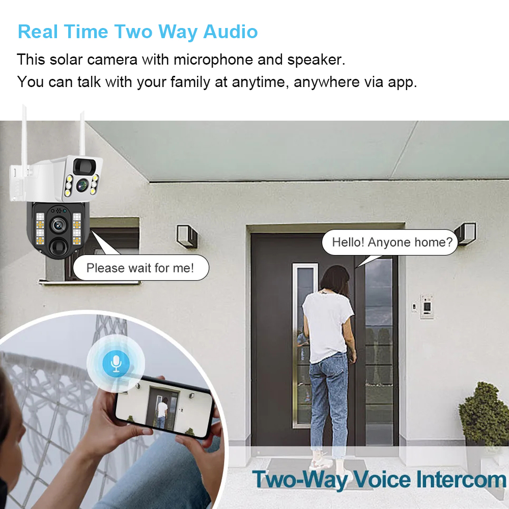 WiFi/4G Solar Camera IP CCTV S - Smart Home Ir review and price